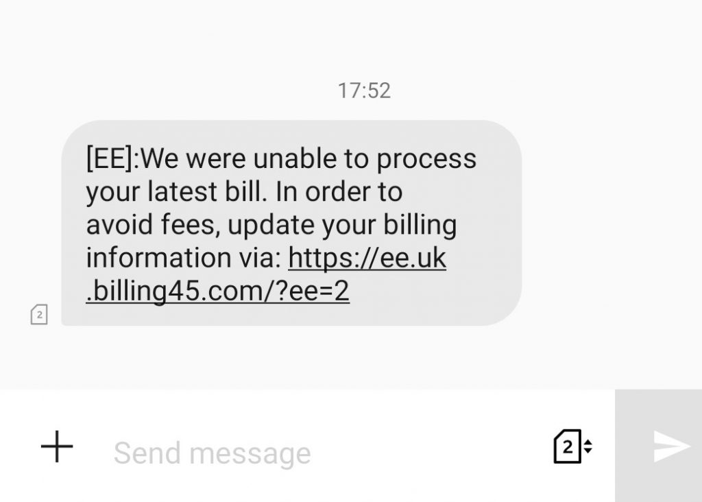 Smishing SMS Phishing